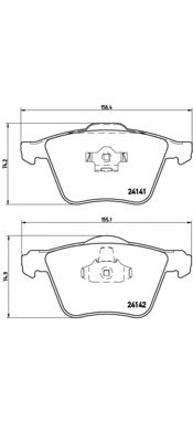 BREMBO p86018 -  Комплект тормозных колодок, дисковый тормоз