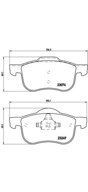 BREMBO p86020 -  Комплект тормозных колодок, дисковый тормоз