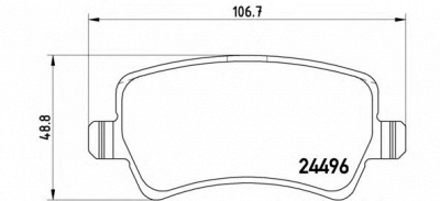BREMBO p86021 -  Комплект тормозных колодок, дисковый тормоз