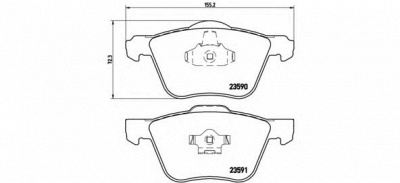 BREMBO p86022 -  Комплект тормозных колодок, дисковый тормоз