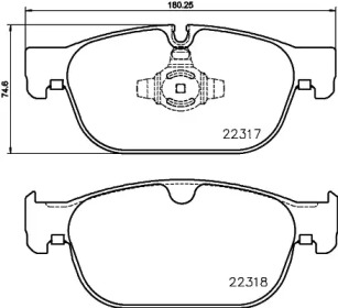 BREMBO p86027 -  Комплект тормозных колодок, дисковый тормоз