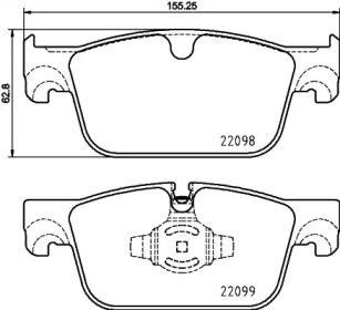BREMBO p86028 -  Комплект тормозных колодок, дисковый тормоз
