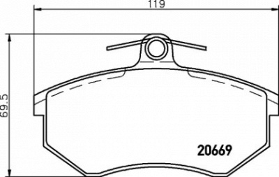 BREMBO p99026 -  Комплект тормозных колодок, дисковый тормоз