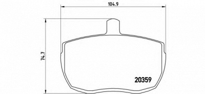 BREMBO pa6001 -  Комплект тормозных колодок, дисковый тормоз