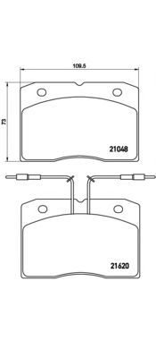 BREMBO pa6003 -  Комплект тормозных колодок, дисковый тормоз