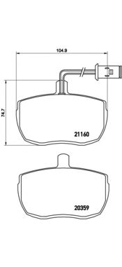 BREMBO pa6006 -  Комплект тормозных колодок, дисковый тормоз