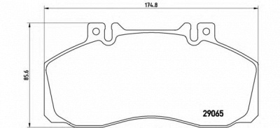 BREMBO pa6008 -  Комплект тормозных колодок, дисковый тормоз