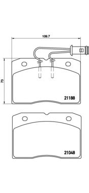 BREMBO pa6009 -  Комплект тормозных колодок, дисковый тормоз
