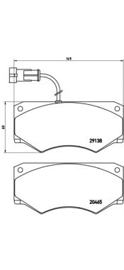 BREMBO pa6016 -  Комплект тормозных колодок, дисковый тормоз