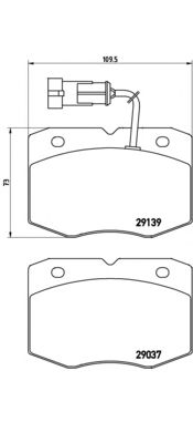 BREMBO pa6019 -  Комплект тормозных колодок, дисковый тормоз