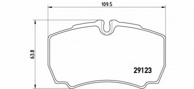 BREMBO pa6023 -  Комплект тормозных колодок, дисковый тормоз