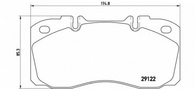 BREMBO pa6025 -  Комплект тормозных колодок, дисковый тормоз