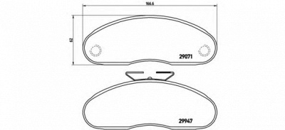 BREMBO pb7001 -  Комплект тормозных колодок, дисковый тормоз