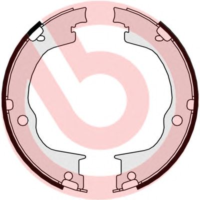 BREMBO s10515 -  Комплект тормозных колодок, стояночная тормозная система