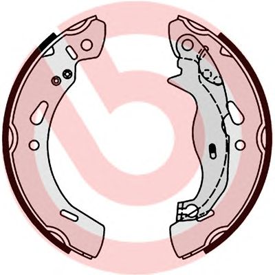 BREMBO s24548 -  Колодки тормозные барабанные, комплект