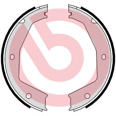 BREMBO s24550 -  Комплект тормозных колодок, стояночная тормозная система
