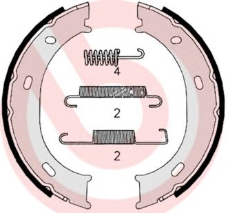 BREMBO s50510 -  Комплект тормозных колодок, стояночная тормозная система