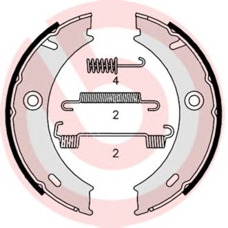 BREMBO s50512 -  Комплект тормозных колодок, стояночная тормозная система
