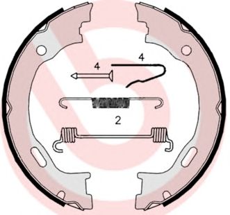 BREMBO s50515 -  Комплект тормозных колодок, стояночная тормозная система