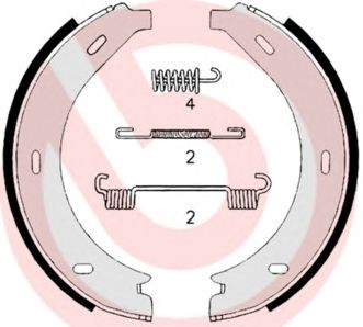 BREMBO s50517 -  Комплект тормозных колодок, стояночная тормозная система