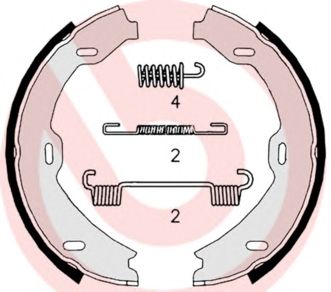 BREMBO s50518 -  Комплект тормозных колодок, стояночная тормозная система