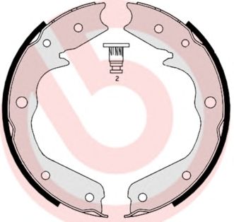 BREMBO s59527 -  Комплект тормозных колодок, стояночная тормозная система