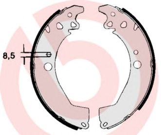 BREMBO s61506 -  Комплект тормозных колодок