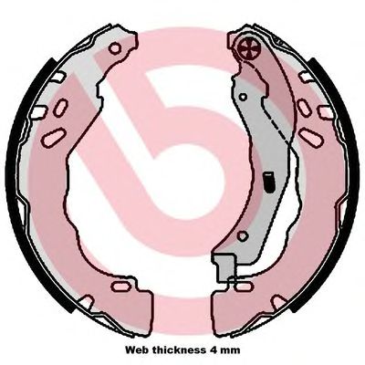 BREMBO s61544 -  Колодки тормозные барабанные, комплект