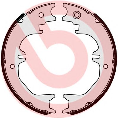 BREMBO s83563 -  Комплект тормозных колодок, стояночная тормозная система