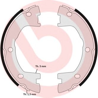 BREMBO sa6506 -  Комплект тормозных колодок, стояночная тормозная система