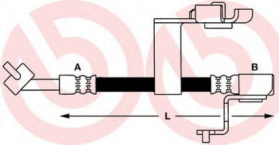 BREMBO t24080 -  Тормозной шланг