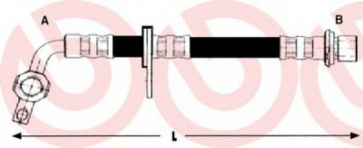 BREMBO t83095 -  Тормозной шланг