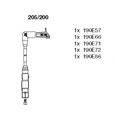 BREMI 205200 -  Комплект проводов зажигания