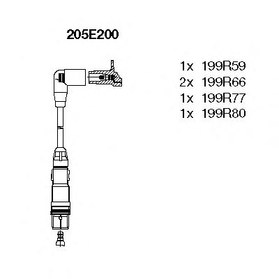 BREMI 205e200 -  Комплект проводов зажигания