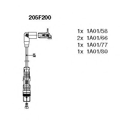 BREMI 205f200 -  Комплект проводов зажигания