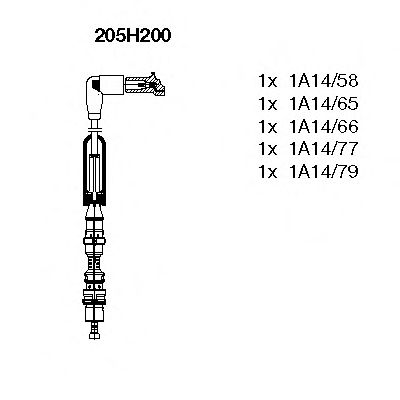 BREMI 205h200 -  Комплект проводов зажигания