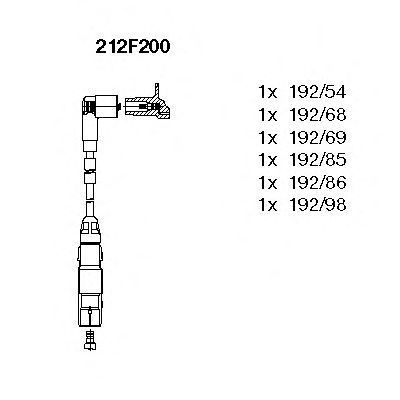 BREMI 212f200 -  Комплект проводов зажигания