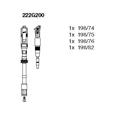 BREMI 222g200 -  Комплект проводов зажигания