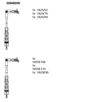 BREMI 229ab200 -  Комплект проводов зажигания