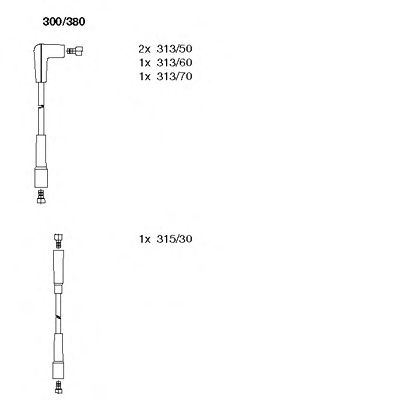 BREMI 300380 -  Комплект проводов зажигания