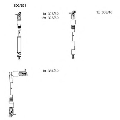 BREMI 300391 -  Комплект проводов зажигания