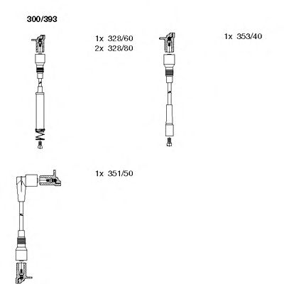 BREMI 300393 -  Комплект проводов зажигания