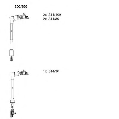 BREMI 300590 -  Комплект проводов зажигания