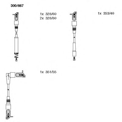 BREMI 300667 -  Комплект проводов зажигания