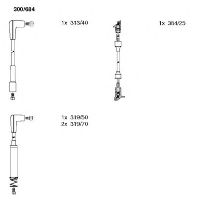 BREMI 300684 -  Комплект проводов зажигания