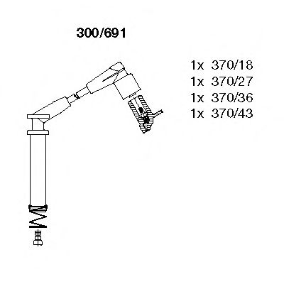 BREMI 300691 -  Комплект проводов зажигания