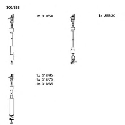 BREMI 300888 -  Комплект проводов зажигания