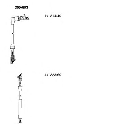 BREMI 300903 -  Комплект проводов зажигания