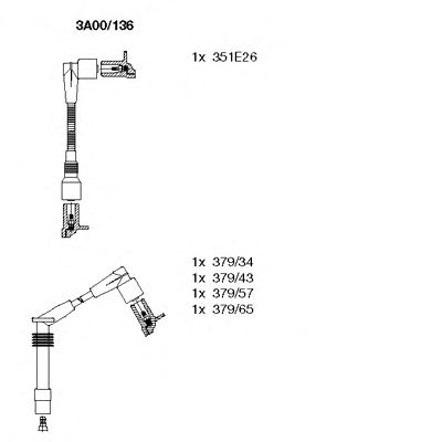 BREMI 3a00136 -  Комплект проводов зажигания