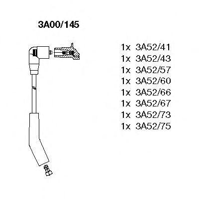 BREMI 3a00145 -  Комплект проводов зажигания